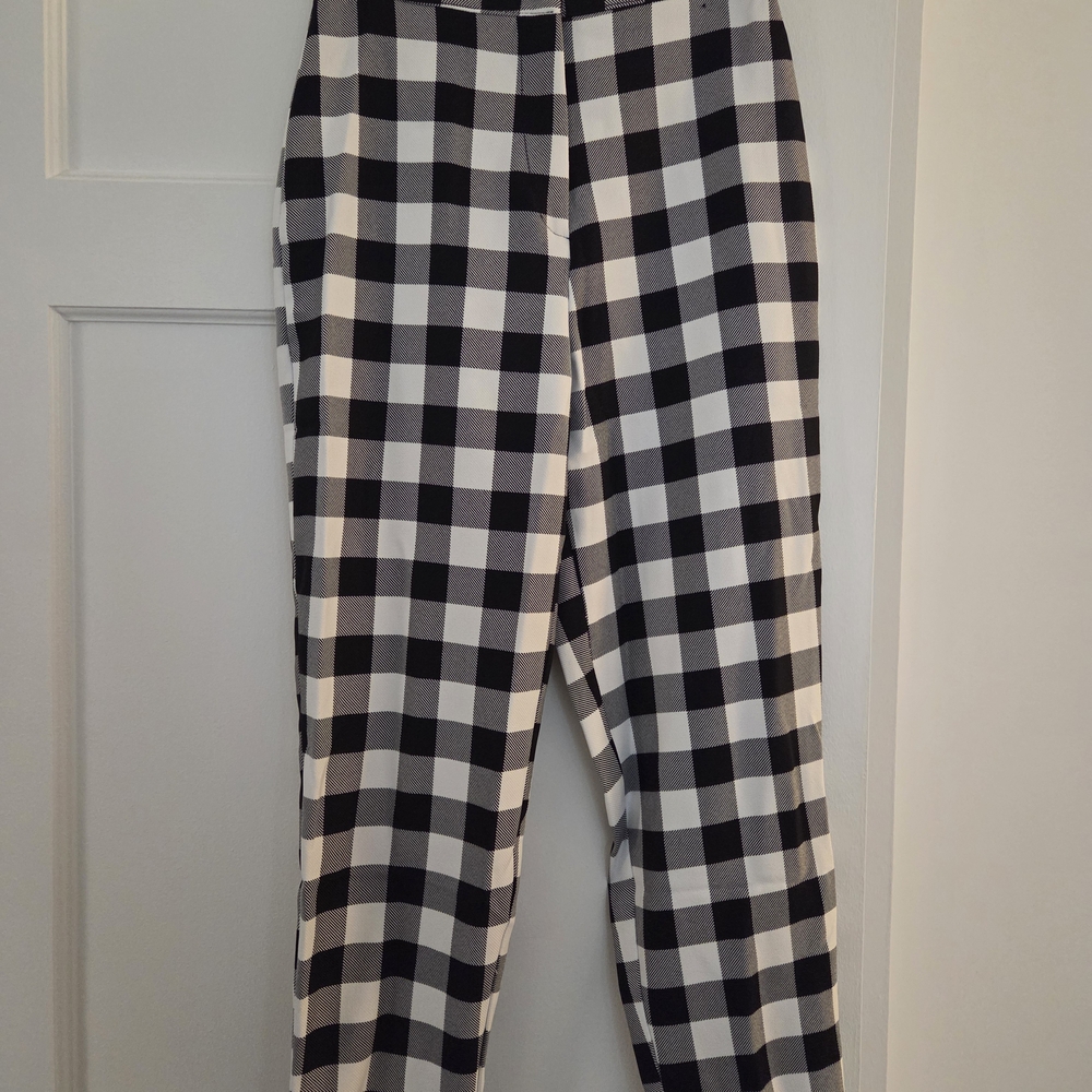 Nasty Gal Monochrome Plaid Trousers